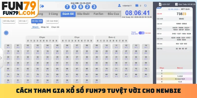 Cách tham gia xổ số FUN79 tuyệt vời cho newbie